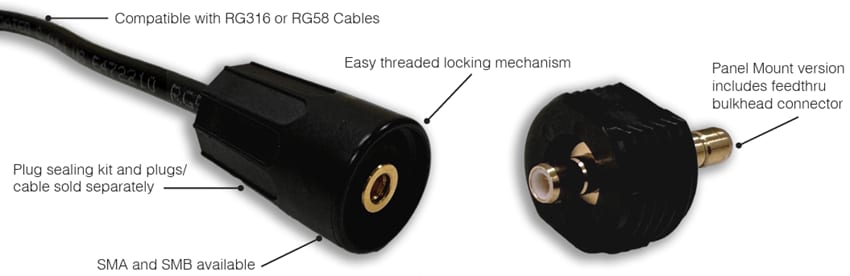 Switchcraft Data-Con-X® Sealed SMA & SMB Connectors